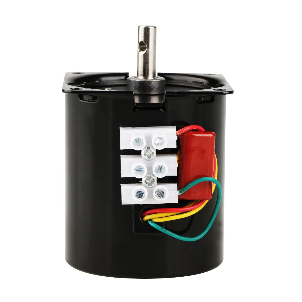 Motore Sincrono 68KTYZ AC 220V 28W Magnete Permanente a Bassa Velocità CW/CCW 5/10/15/40/50/60/80 RPM Coppia Elevata Artiglio-pole per Giradischi Giradischi(40 giri)