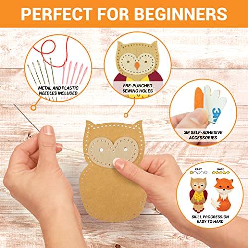 Craftorama Sewing Kit For Kids, Fun And Educational Animal Craft Set For Boys And Girls Age 7-12, Sew Your Own Felt Animals Craft Kit For Beginners thumb #4