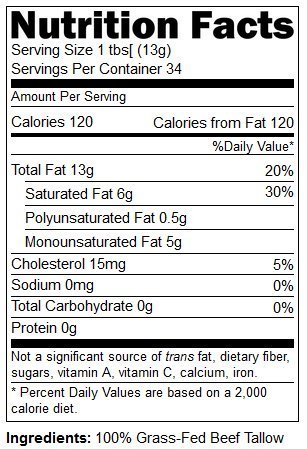 Proper Food's 100% Grass-Fed Beef Tallow - Pasture Raised - For Cooking, Baking & Frying - 16 Oz #TOP3