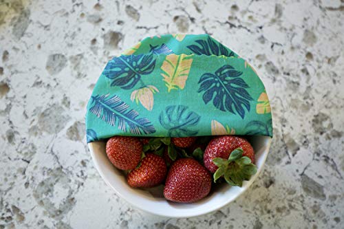 Meli Wraps Beeswax Wraps - Reusable Food Wrap Alternative to Plastic Wrap. Certified Organic Cotton, Made with Hawaiian Beeswax. 3-Pack includes sizes (SML) in Beautiful Original Prints
