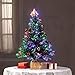 Northwoods Greenery Fiber Optic Christmas Tree with Ball Ornaments, 32-in. Tall
