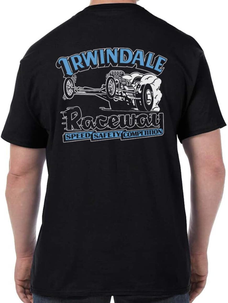 Irwindale Raceway Black Men's Short Sleeve T-Shirt