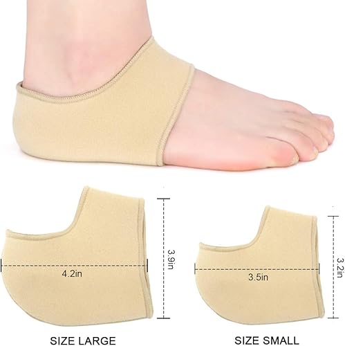 Miniatura 6 de SQHT Protectores de talón para talones agrietados, alivian el dolor de talón de fascitis plantar, espolón de talón, Aquiles (grande (para mujeres