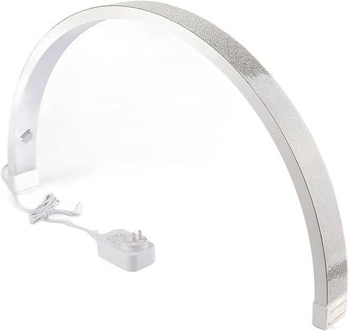 Miniatura 7 de Lámpara de mesa LED de media luna de 29 pulgadas para esteticistas, lámpara de mesa de uñas con tecnología de uñas, extensiones de pestañas de 45 W,