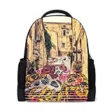 Include una borsa di capacità principale, due tasche laterali, 1 tasca interna con cerniera, 2 tasche aperte e uno scomparto per computer portatile.