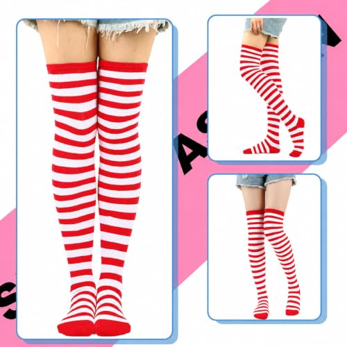 Image of Black and White Striped Arm Leg Warmers Sleeves Set Rainbow Socks Knee High Fingerless Gloves Hand Thigh Warm