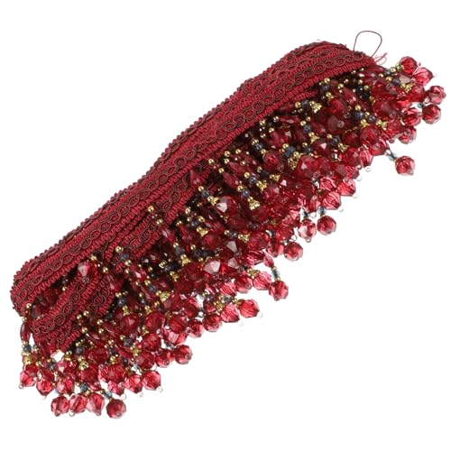 Housoutil Beaded Fringe Trim for DIY Curtain Edging Decorative Curtain Supply with Unique Design for Home Decor Sewing Projects and Crafting Dazzling