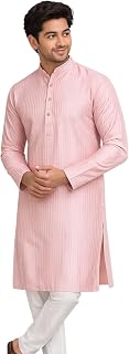SOJANYA Men's Pintuck Silk Blend Embroidered Kurta Price In India