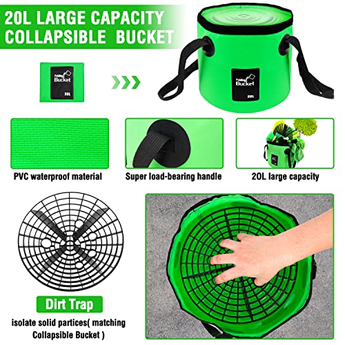 Lezcufer LEZCUFER666 17Pcs Car Wash Kit,62 Inch Car Wash Brush Mop thumb #4