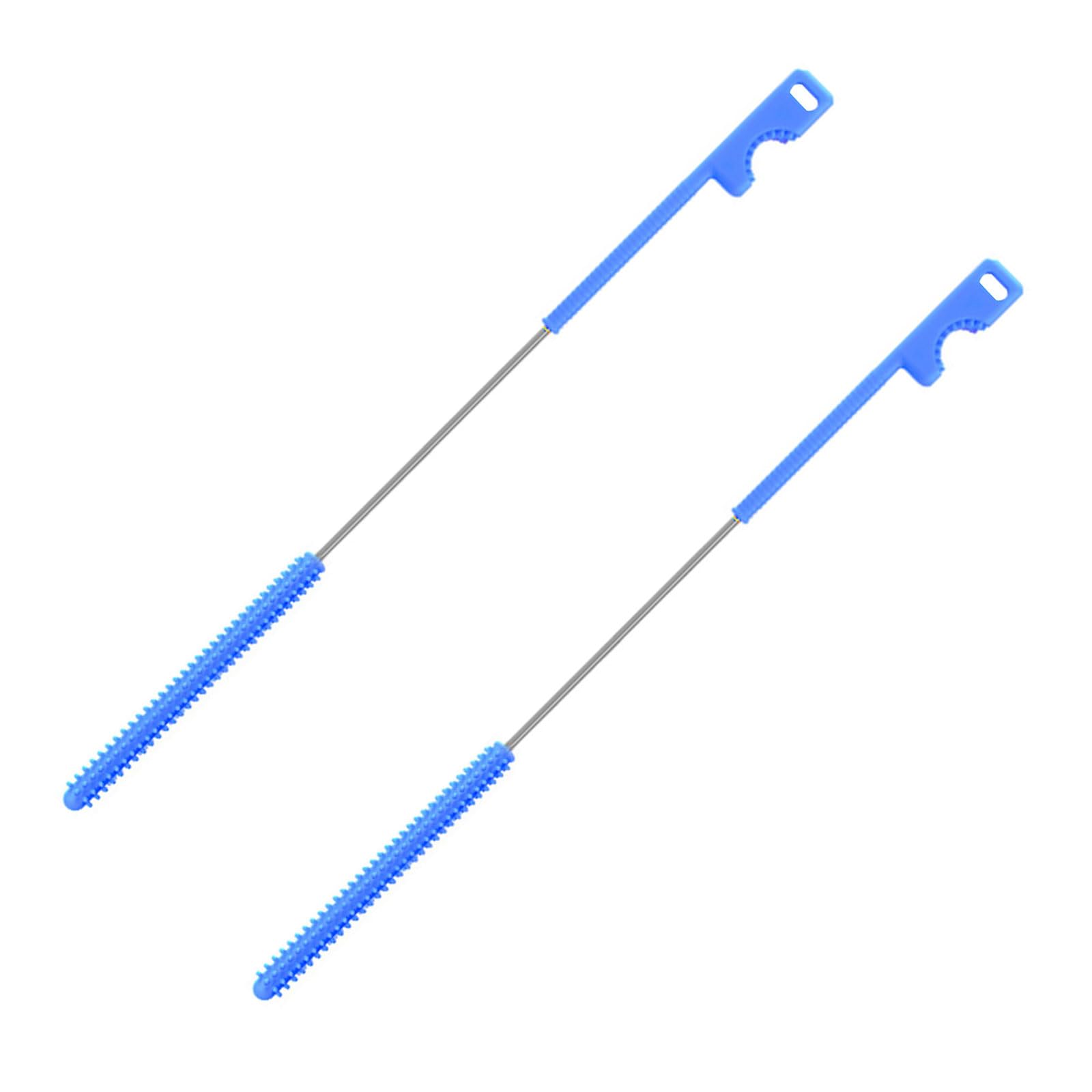 2PCS Silicone Straw Brushes with 0.8mm & 1mm Bristles for Cups Bottles Narrow Gaps Silicone Straw Brush