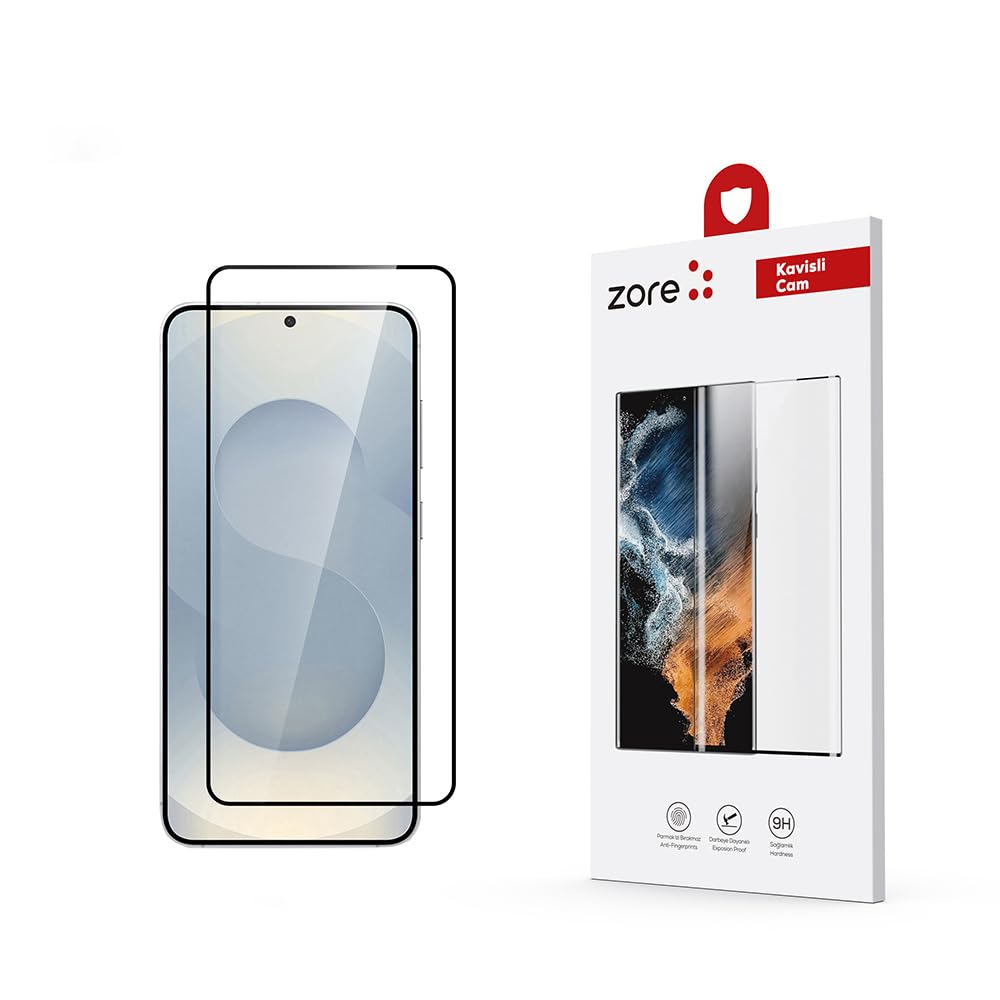 Zore Galaxy ile uyumlu S25 Plus Dias Cam Ekran Koruyucu Siyah