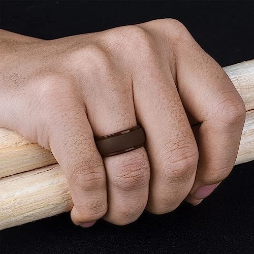 Lsu Rubber Wedding Ring Egnaro Silicone Ring Men Inner Arc