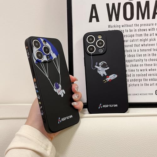 Yonds Queen for iPhone 11 Pro Cute Case, Cool Cartoon Astronaut Space Rocket Moon Design Stylish Soft TPU Bumper Shockproof Anti-Slip Protector Case (iPhone 11 Pro, Rocket) by Yonds Queen - Image 4