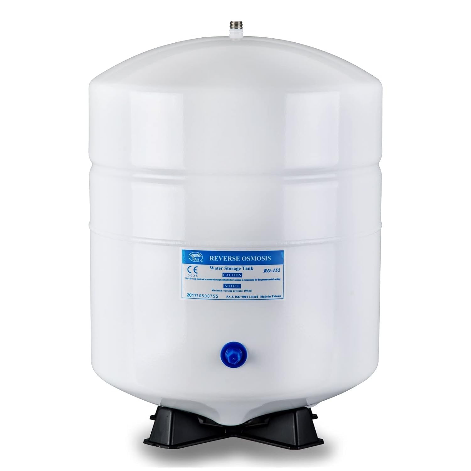 iSpringT55M 5.5 Gallon Residential Pre-Pressurized Water Storage Tank for Reverse Osmosis (RO) Systems, White