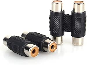 2x RCA Female To Female Coupler Audio Adapter Connector For Cameras DVDs VCDs