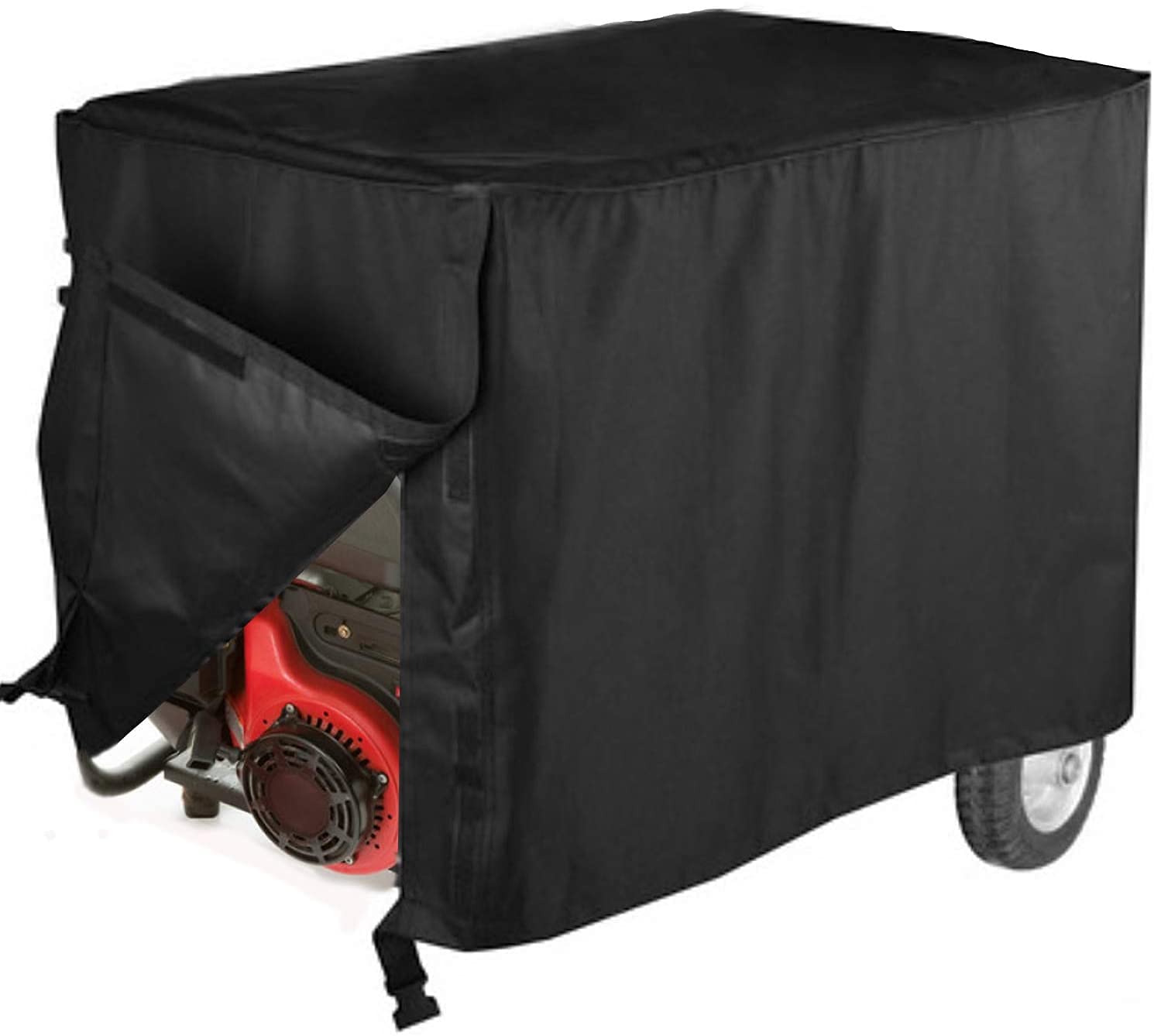 COOSOO Waterproof Universal Generator Cover Heavy Duty 600D Electric Generator Outdoor Garden Patio Storage Cover 38 x 28 x 30inch - for Most Generators 5500-15000 Watt Anti-UV Dustproof Black
