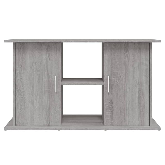 Foto 5 de 8 de vidaXL Soporte para Acuario Madera ingeniería Gris Sonoma 101x41x58 cm