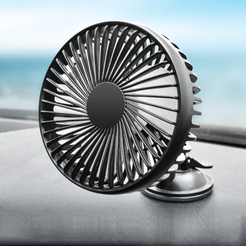 Ventilador de coche USB recargable con diseño ajustable para vehiculo 4