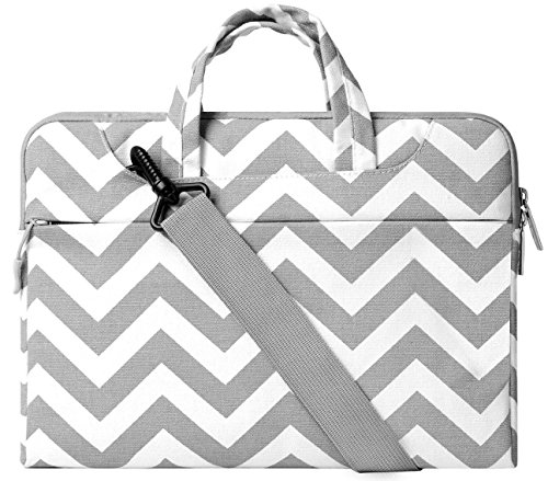 MOSISO Laptop Shoulder Bag Compatible 15-15.6 Inch New MacBook Pro with Touch Bar A1990 & A1707 2018 2017 2016, MacBook Pro, Also Compatible 14 Inch Ultrabook, Chevron Briefcase Sleeve, Gray MOSISO Laptop Shoulder Bag Compatible 15-15.6 Inch New MacBook Pro with Touch Bar A1990 & A1707 2018 2017 2016, MacBook Pro, Also Compatible 14 Inch Ultrabook, Chevron Briefcase Sleeve, Gray