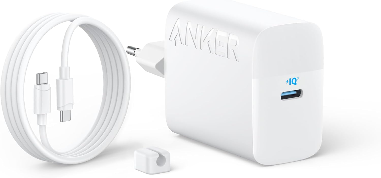 Anker 45W USB-C Şarj Cihazı, 1.5m 5A USB-C Kablo (2'li Set), Beyaz - B2653