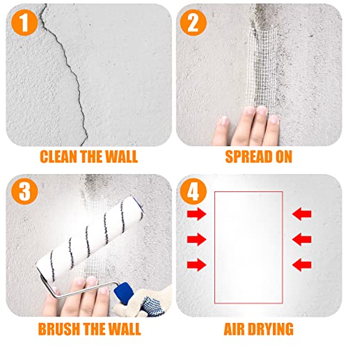 MIDELONG Drywall Joint Tape, 1.8 inch x 98 feet Heavy-Duty Fiberglass Self-Adhesive Mesh Tape Drywall Mesh Patch Tape for Wall Sheetrock Ceiling Crack Seam Patch Repairs, 1 Roll