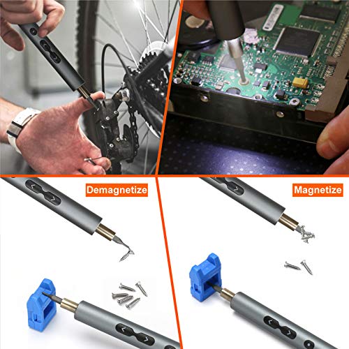 ABLY Mini Electric Screwdriver Set with 24 Precision Bits and LED Light Rechargeable Screw Driver Magnetic Screwdriver Cordless Power Screwdriver for Phone Watch Camera Laptop Switch Game Consoles