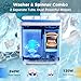 Giantex Portable Washing Machine, 17.6lbs Compact Washer Spinner Combo with Pump Drain, Twin Tub 11lbs Wash & 6.6lbs Spin, Lavadoras Portatiles for Apartment RV Dorm College (White & Blue)