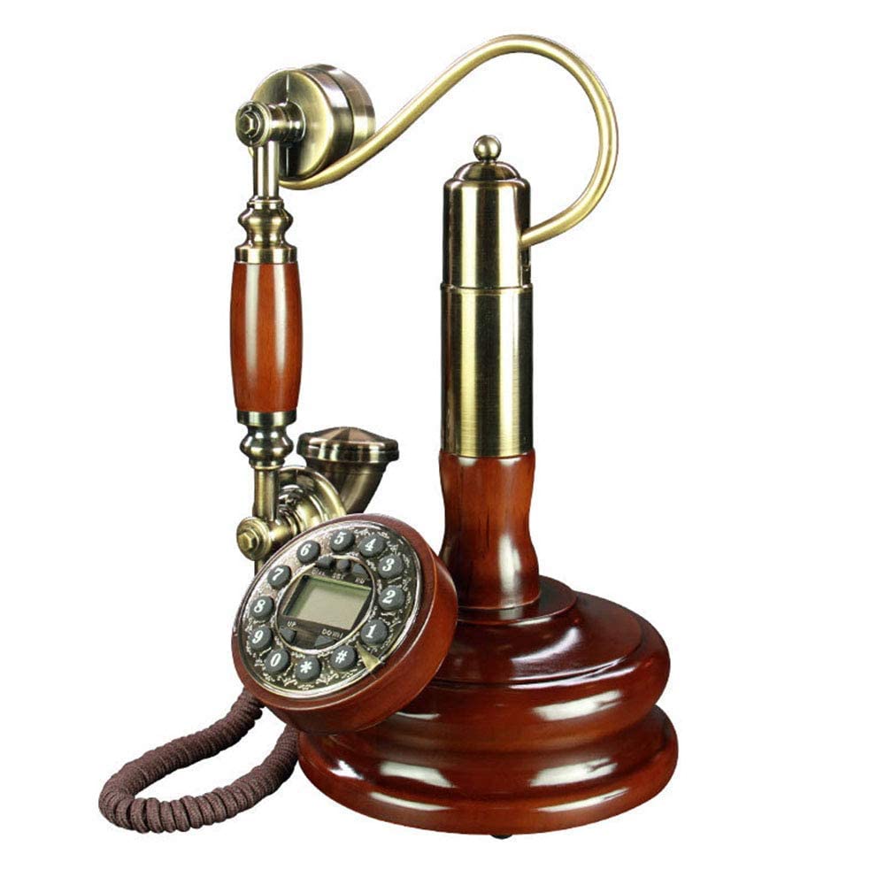 Telefon stacjonarny retro, antyczny telefon, staromodny, stacjonarny telefon cyfrowy, klasyczny europejski telefon stacjonarny retro, przewodowy z wiszącym zestawem słuchawkowym