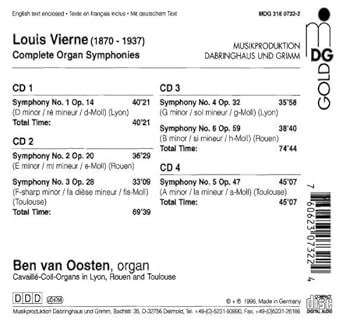 L. Vierne, Ben van Oosten - Complete Organ Symphonies - Amazon.com