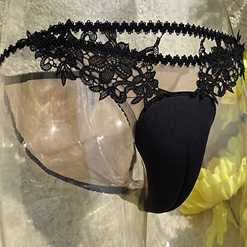 LOEBKE Crossdresser Thong Panty Camel Toe Hiding Gaff Shaping Brief Men's Polyester See-Through G-String/Gay Panties4
