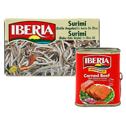 Iberia Corned Beef, 12 oz + Iberia Baby Eels in Olive Oil, 4 oz Surimi Style Angulas image 2