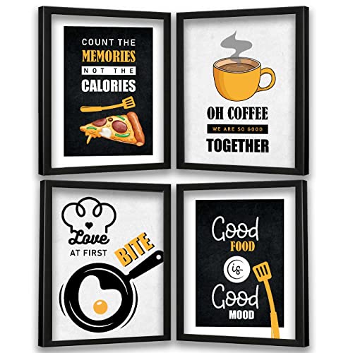 Image of kotart - Restaurant Quotes Wall Posters with Frame - Framed Posters for Kitchen Restaurant Cafe Wall Decor - Restaurants Frames for Decoration (10 x 13 inch, Framed) Set of 4 (Art 5, Small)