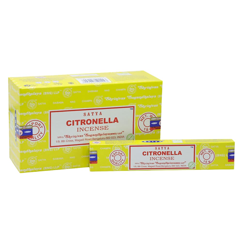 VIE Satya Incense Sticks, 12 Packs x 15g, Citronella