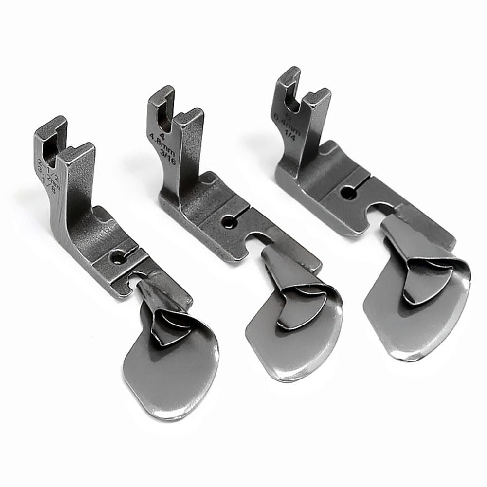 Fbshicung 3 Piece Industrial Curved Scroll Hemmer Foot 1/8