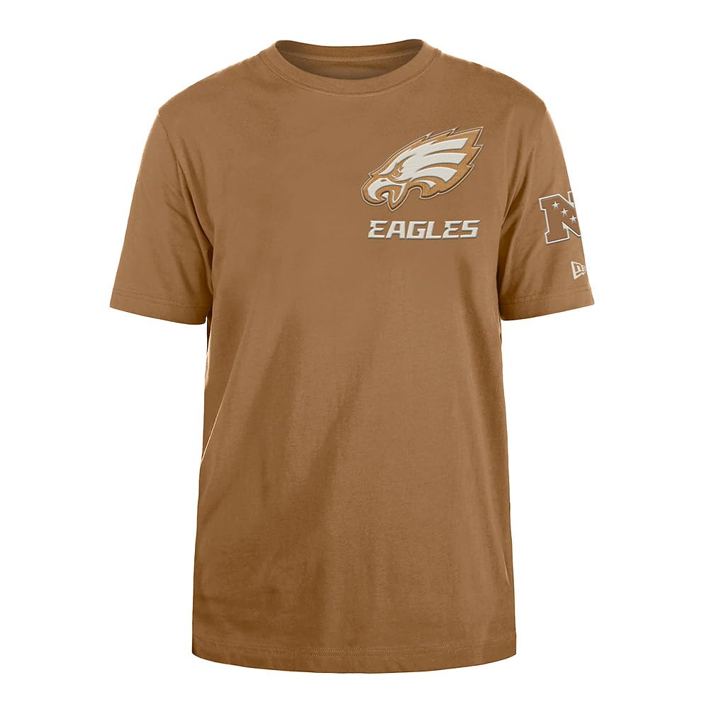Philadelphia Eagles NFL Premium Logo Select Regular Fit T-Shirt Philadelphia Eagles Light Bronze T-Shirt Unisex - Adulto (Pacco da 1)
