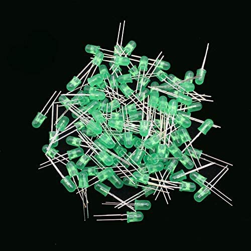 100pcs 3mm LED Diode 3 mm White Green Red Blue Yellow Orange Pink Purple Warm White Round Head LED Lamp DIY Light Emitting Diode (100pcs Green)