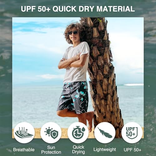 Image of Kanu Surf Boys' Terrapin Turtle Quick Dry Beach Board Shorts Swim Trunk