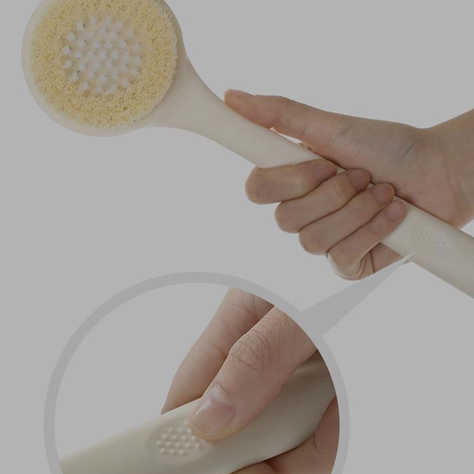 Cepillo de Ducha Cepillo de baño de Dos Piezas Cepillo de baño de Mango Largo Cepillo de baño Cepillo para el Cuerpo Cepillo para la Espalda Cepillo Suave para el Cuerpo y artefacto para FR