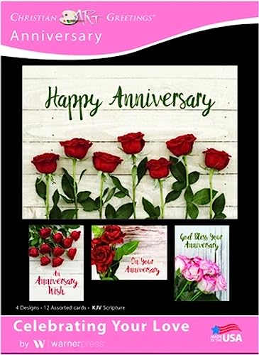 Celebrating Your Love- Anniversary Greeting Cards – KJV Scripture – (Box of 12)