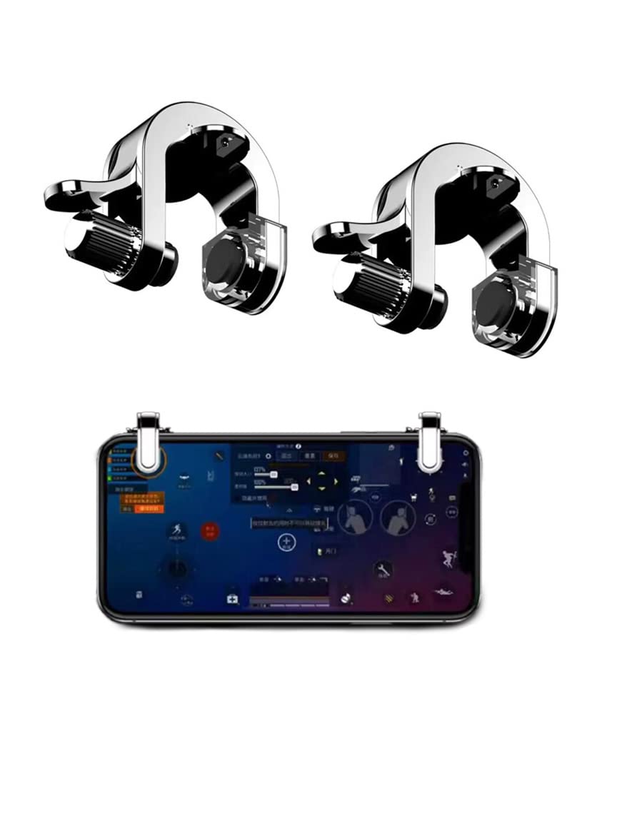 Mobile Game Trigger Controller Meccanico Metallo Trigger Metallo per iPhone Android Cellulare Gaming Trigger Joystick con Sensibili Sparare Mira Tasti per Fornite/Knives Out/Regole di Sopravvivenza