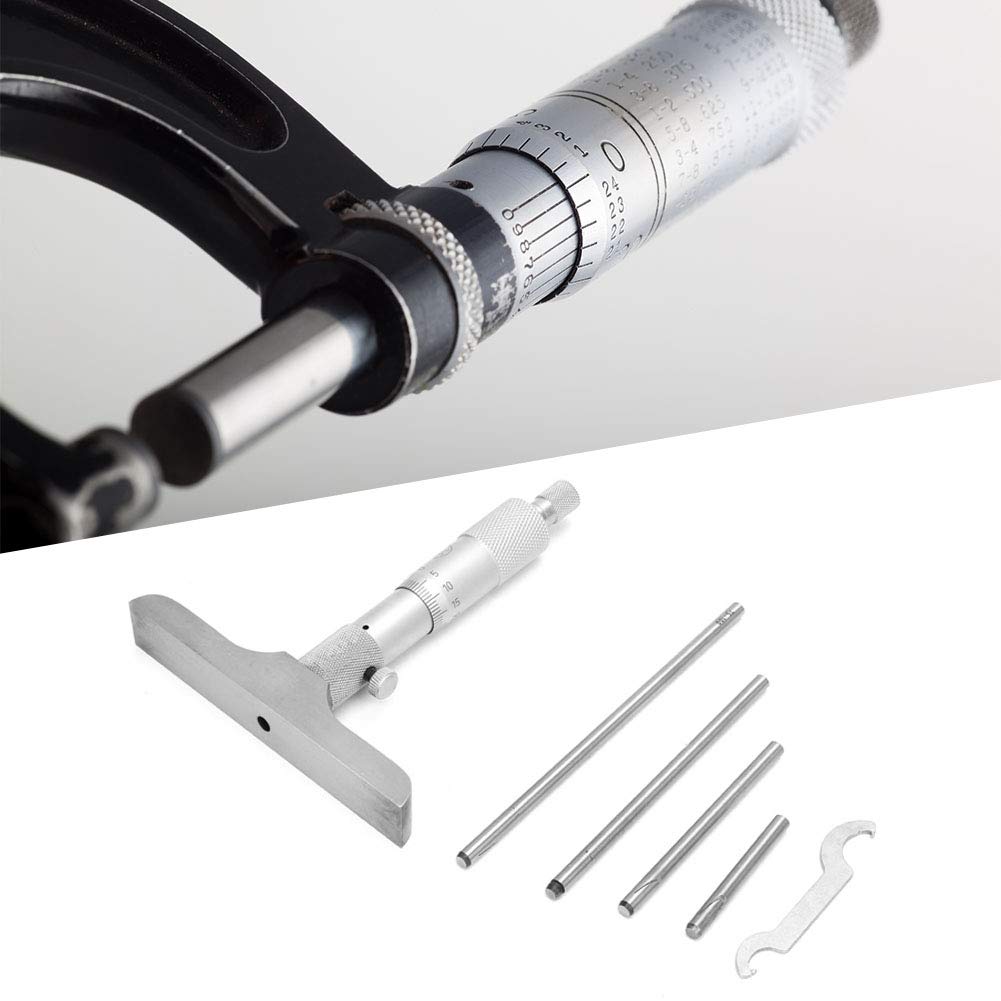 Jauge micrométrique de profondeur, jauge de profondeur à vernier, 0,01 mm professionnel pour l'équipement de mesure d'outils de mesure(0-100mm 4 pouces)