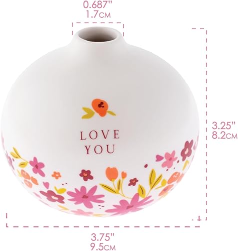 Miniatura 2 de Karma, Jarrones de cerámica blancos pequeños para decoración rústica del hogar, mini jarrones para decoración moderna de granja, sala de estar,