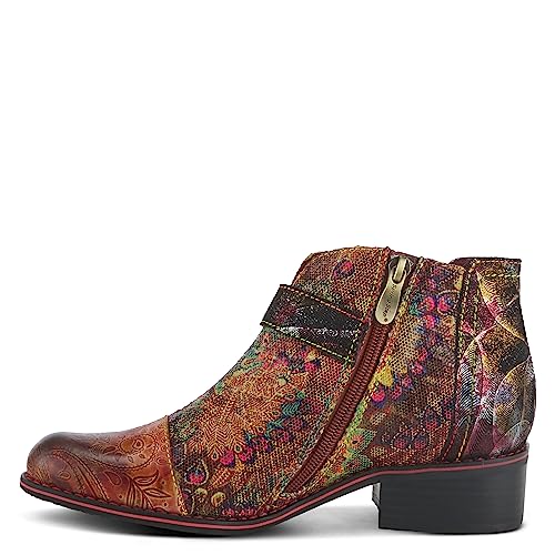 Spring Step L'Artiste Georgiana-Scope Booties for Women - Ankle Boots with Zipper Closure - Hand-Painted Ladies Boots for Outdoor2