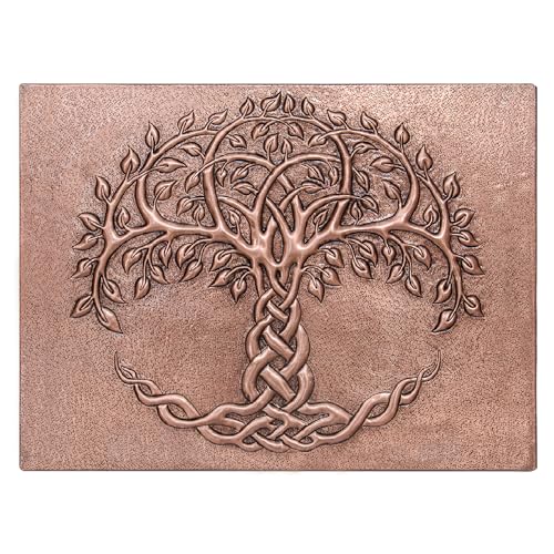 Natuross Kitchen Backsplash, Celtic Tree of Life Copper Backsplash, Custom Copper Backsplash Panel, Handmade Copper Backsplash Tile, Indoor Outdoor Wall Decor (Copper)