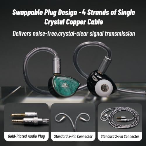 Image of BQEYZ NI Wired in Ear Monitor, Gaming Earbuds with 3.5 & 4.4mm Plugs