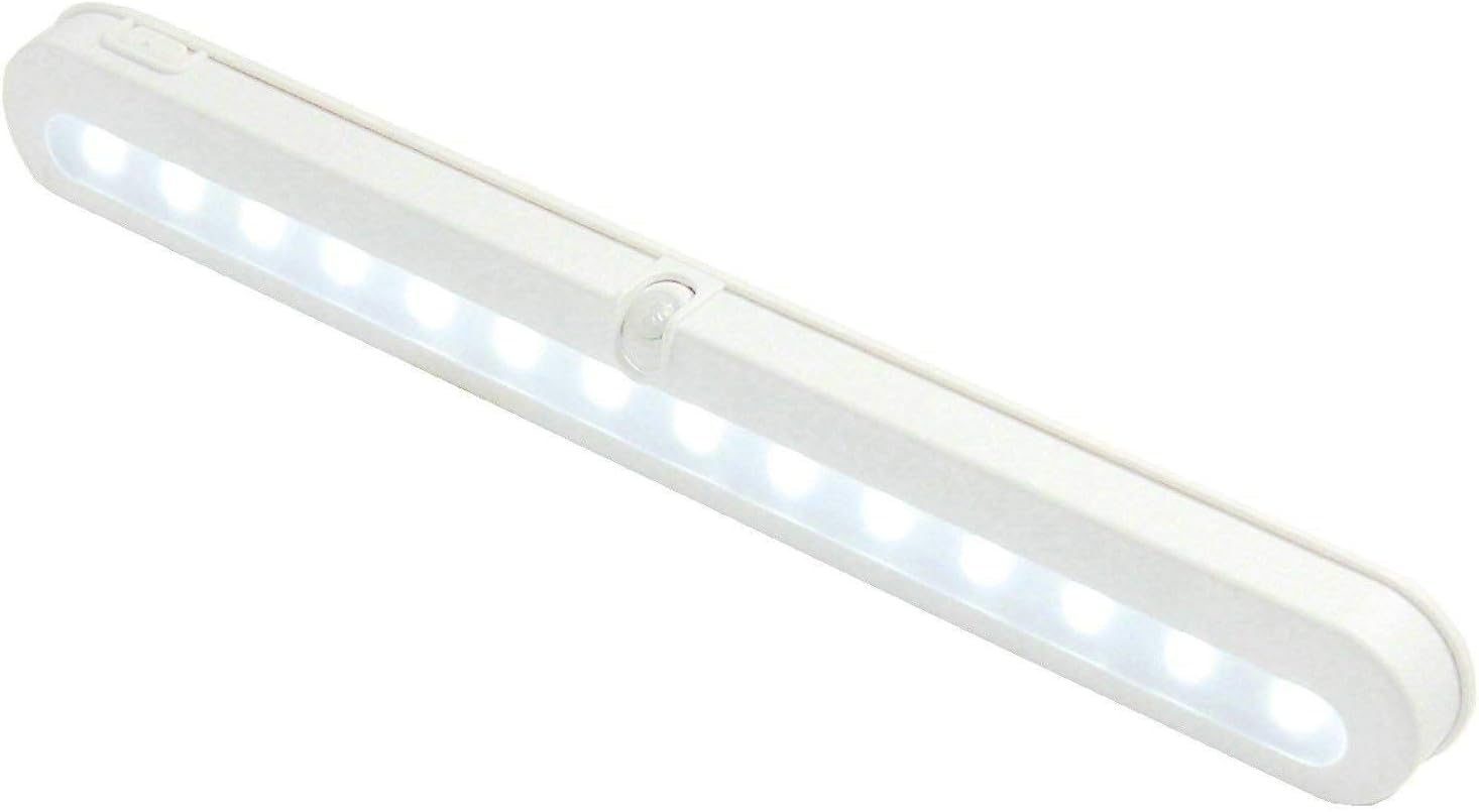 JEBSENS - Motion Sensor Light for Wardrobe T01 New 14 LED Battery Operated Lights for Cabinets, Cupboard Light with PIR - Motion Activated Automatic Light Up, Works Day & Night Cool White Light
