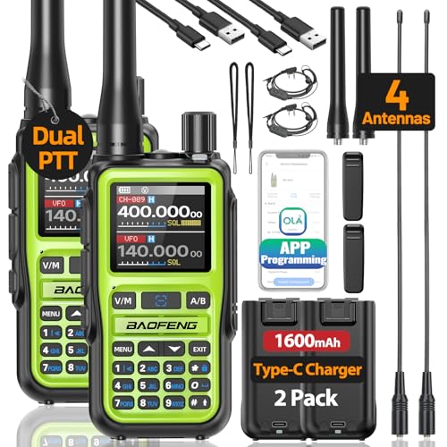 Image of Baofeng Radio UV-5R Mini Ham Radio Handheld Long Range Two Way Radio NOAA Weather Radio Rechargeable Walkie Talkies Dual PTT APP Programming Copy Frequency 999CH with USB-C Charging Survival Radio
