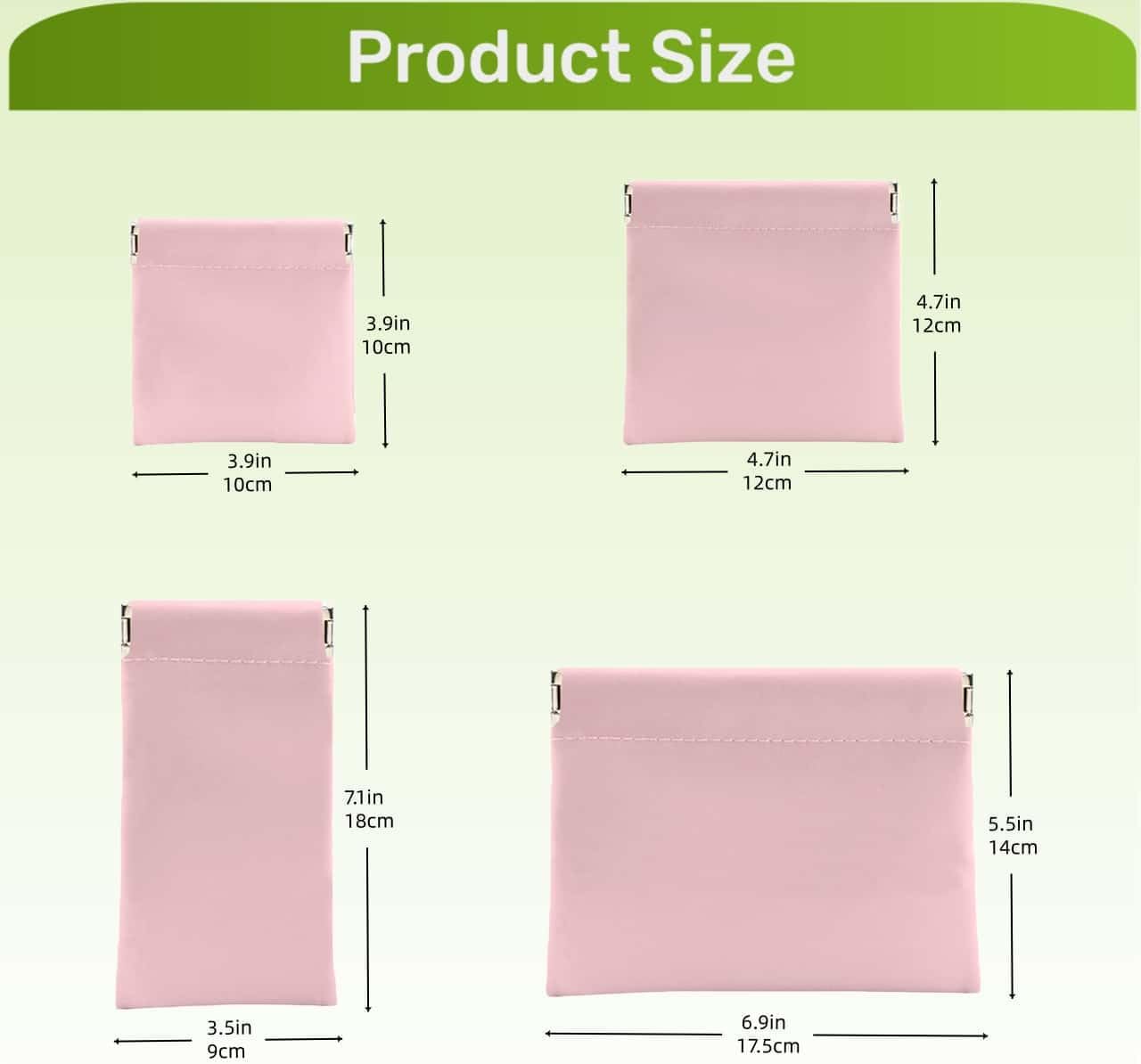4Packs Small Pouches for Purse, Waterproof & Portable Mini Cosmetic Bags for Women, Small Makeup Bag for Purse, Coin Purse for Women, Lipstick Cosmetic Accessories Organizer (4P-Pink)