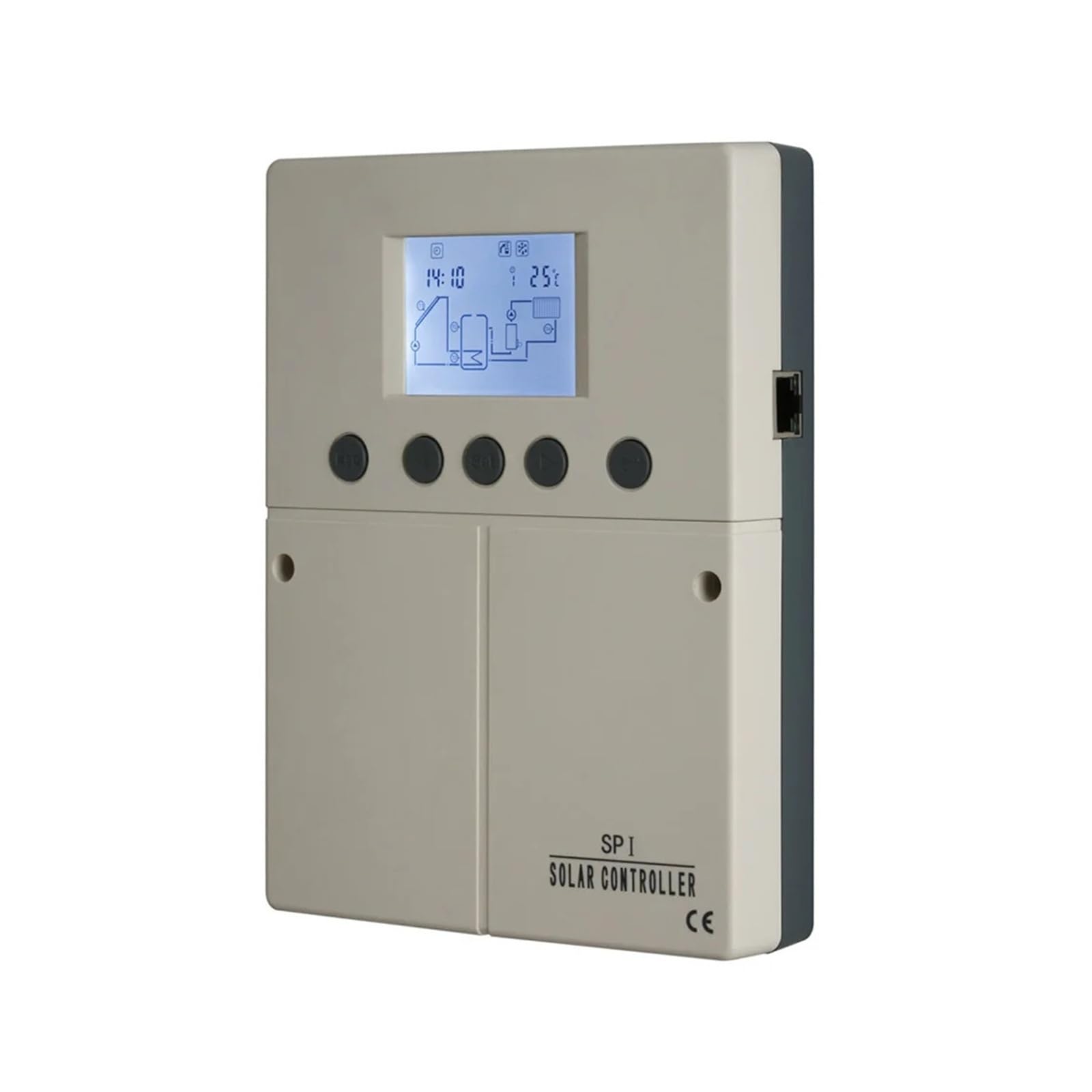 Dispositivo De Control De Calefacción Del Colector Solar SPI 6 Modos De Funcionamiento Regulador De Temperatura Solar Inteligente Del Tanque De Agua(100-120V)