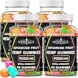 NEW AGE Naturals Fruit Advanced Hemp Gummies - Natural Hemp Oil Infused Gummies (9000 Fruit (Pack of 4))